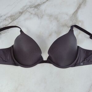 Calvin Klein f3163 Dark Gray Push Up Underwire Bra, Sz 34A